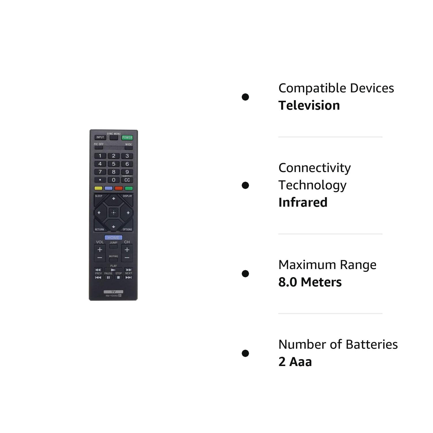 Universal Remote Control for All Sony TV for All LCD LED and Bravia TV Remote. 