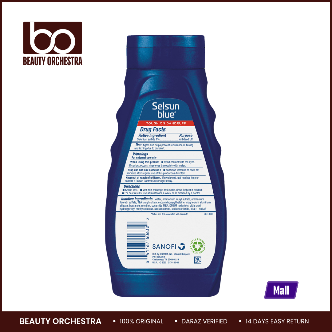 Selsun Blue Medicated Anti-Dandruff Shampoo For Scalp Treatment - 325ml. 