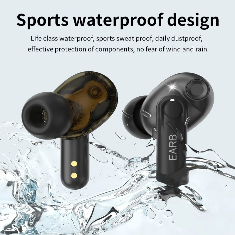DUOPUNI bluetooth earphone True dual dynamic circle digital display stereo wireless TWS earbuds 5.3 with charging compartment in-ear binaural sports. 