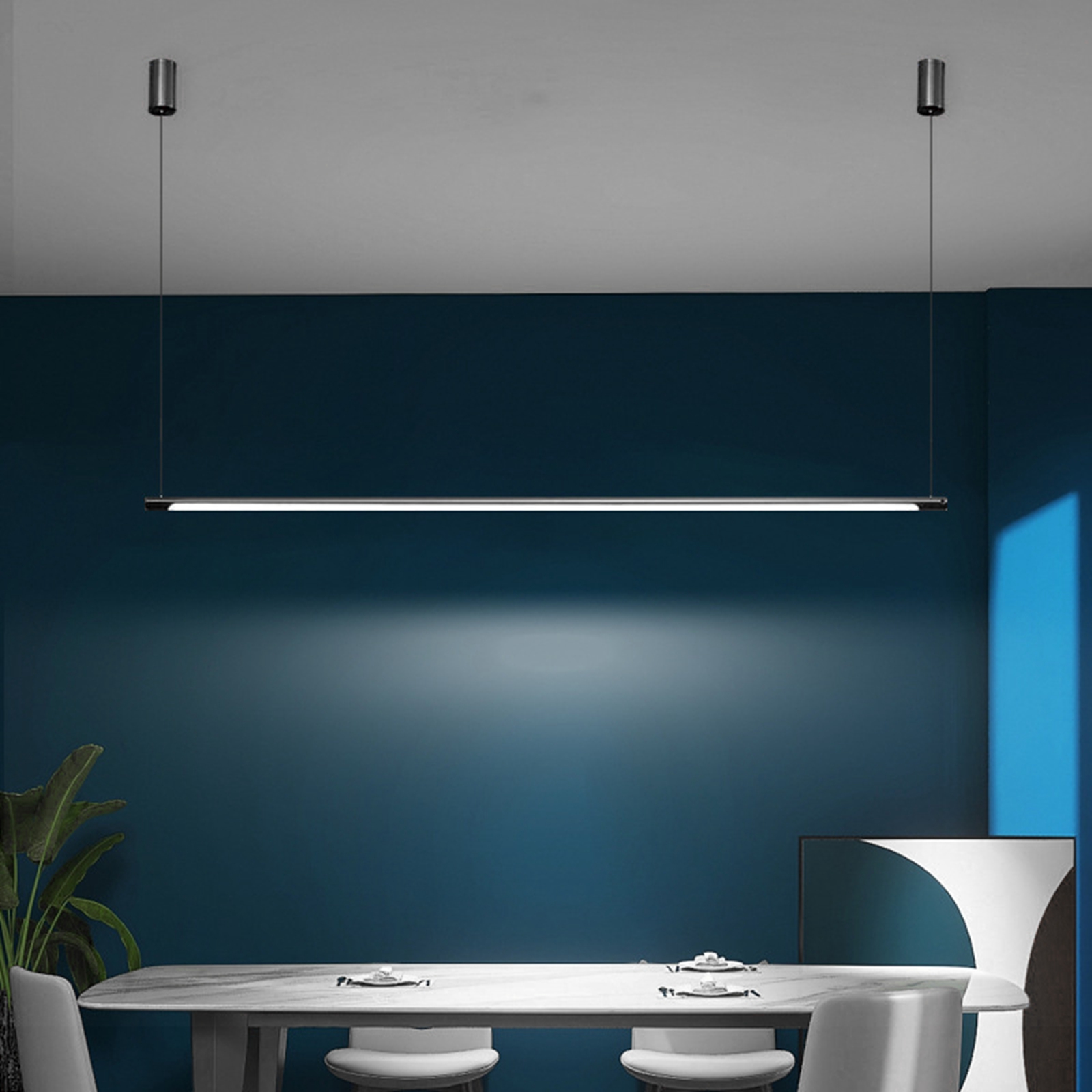 Linear Pendant Light Nordic Chandelier Light Fixture for Dining Table 60cm. 