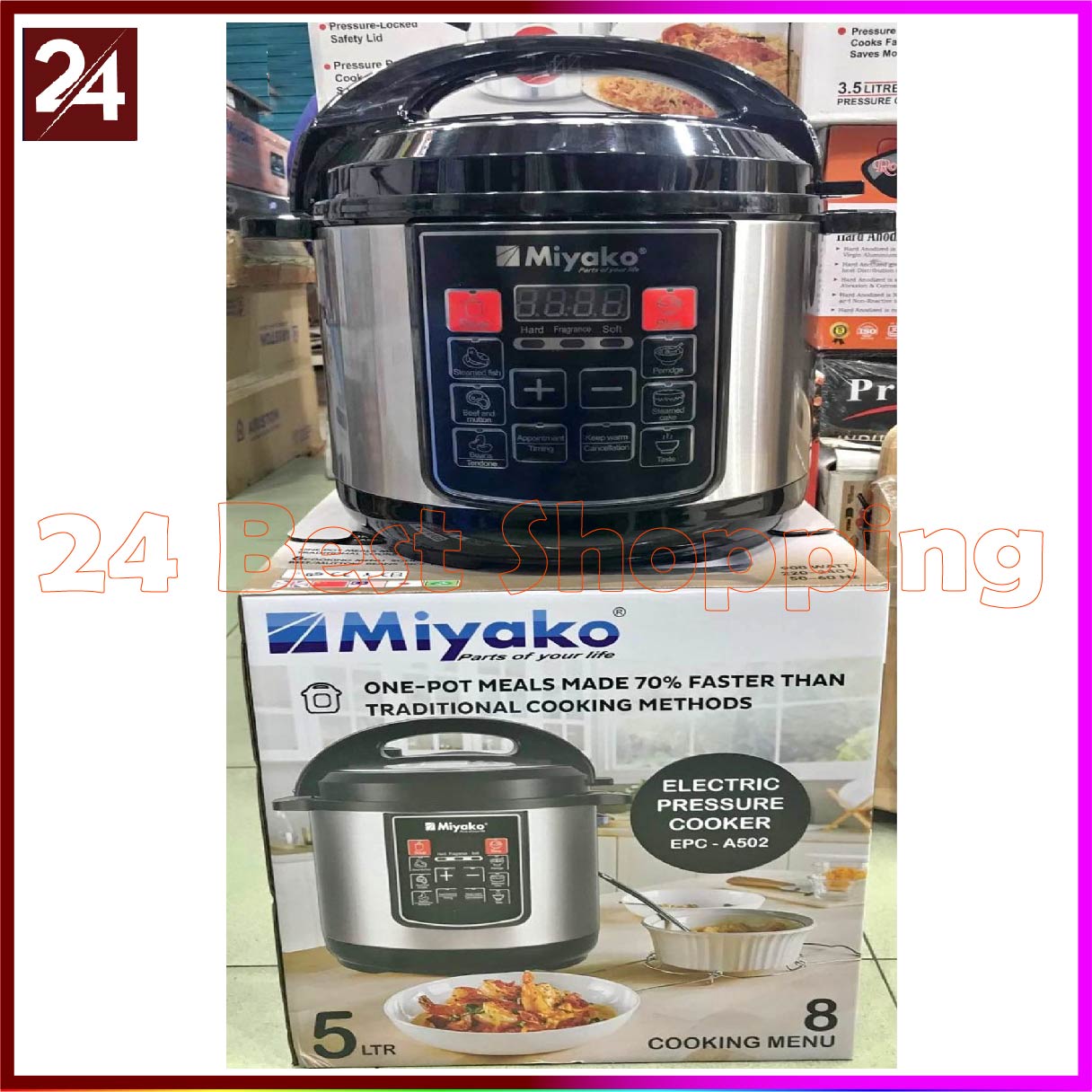 Miyako Electric Pressure Cooker With 8 Cooking Setup 5 Litre