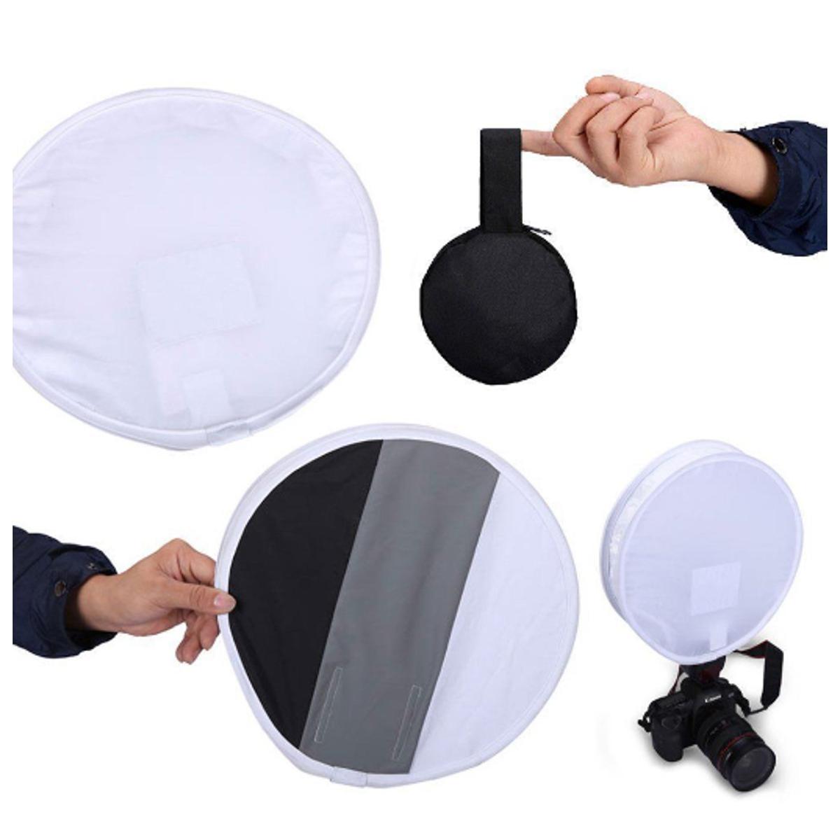 New Selens Portable 31cm Grey gray card diffuser Softbox For Canon Nikon Sony speedlight Flash light White balance soft box