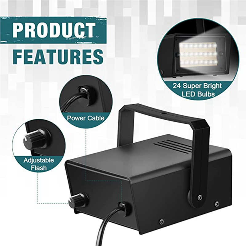 4 Pieces Strobe Lights, LED Mini Adjustable Flash Control. 