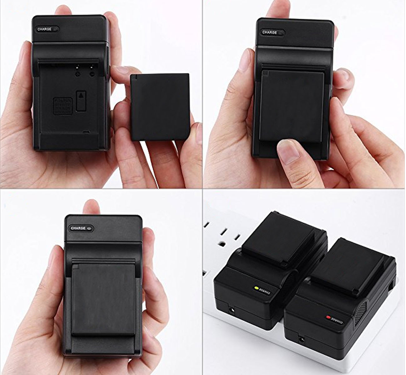 Battery Charger for Panasonic Lumix DMC-FH1, FH2, FH3, FH4, FH5, FH6, FH7, FH8, FH20, FH22, FH24, FH25, FH27 Digital Camera. 