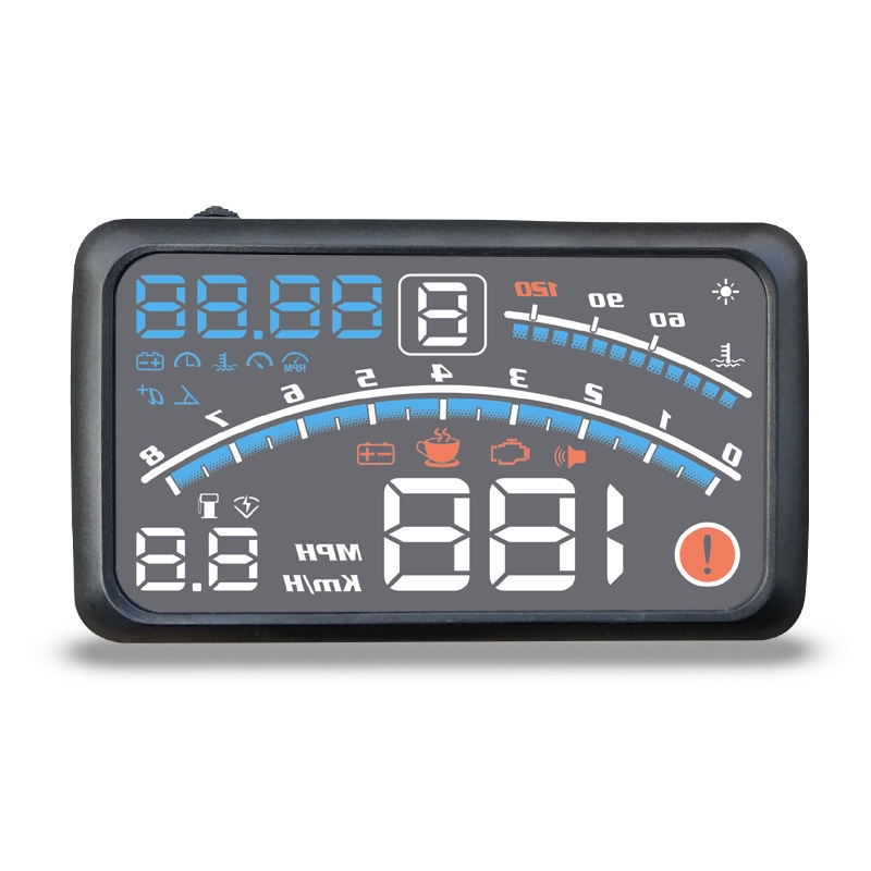 (New)4E Car 5.5 inch OBD HUD Head-up Display Support Speed Alarm / Shift Reminder / Time Display. 