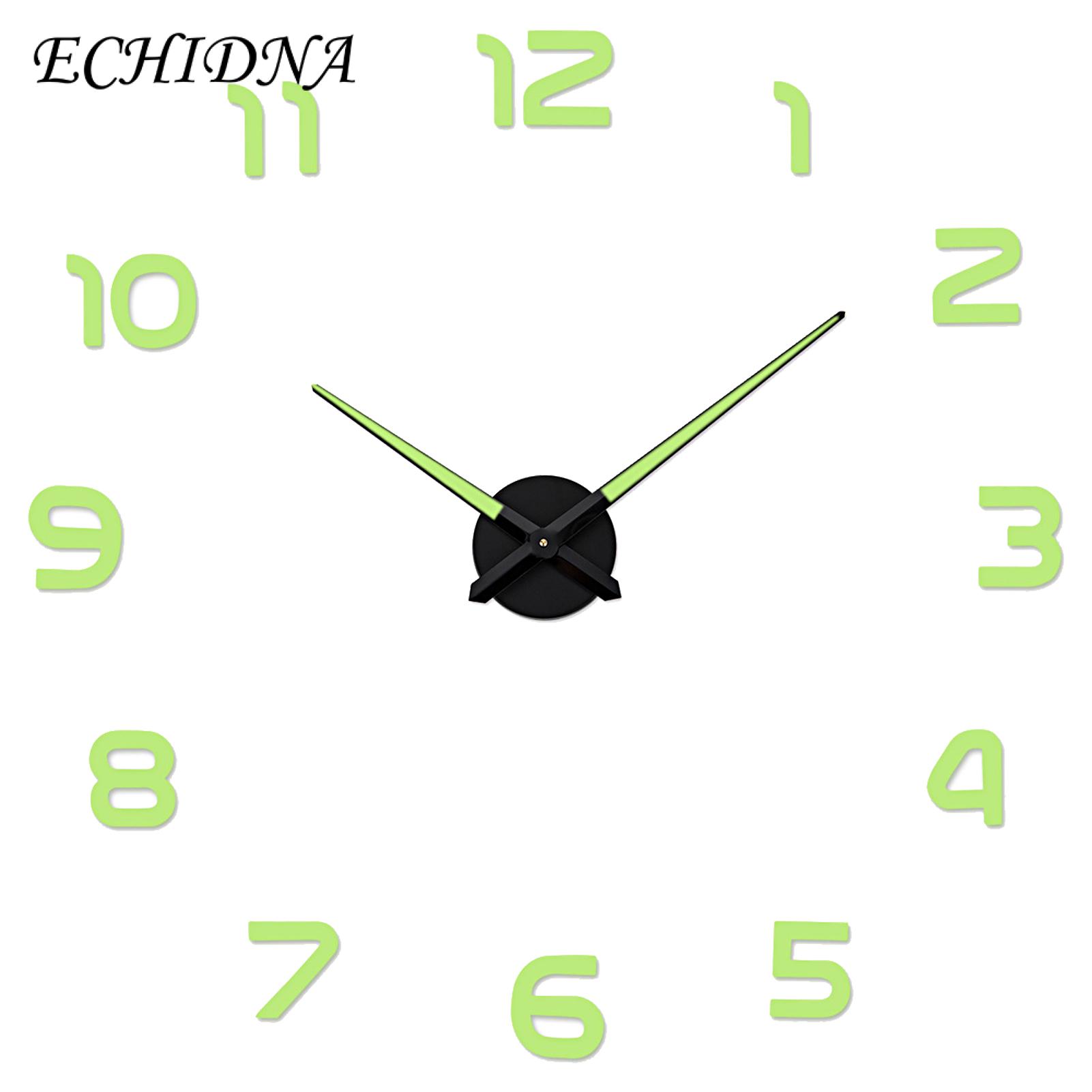 ECHIDNA Digital Clock Non Ticking Luminous Numbers Ha Indoor Clock. 