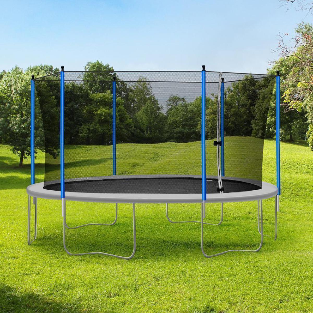 Segmart 16' Trampoline with Safety Enclosure, Basketball Hoop and Ladder