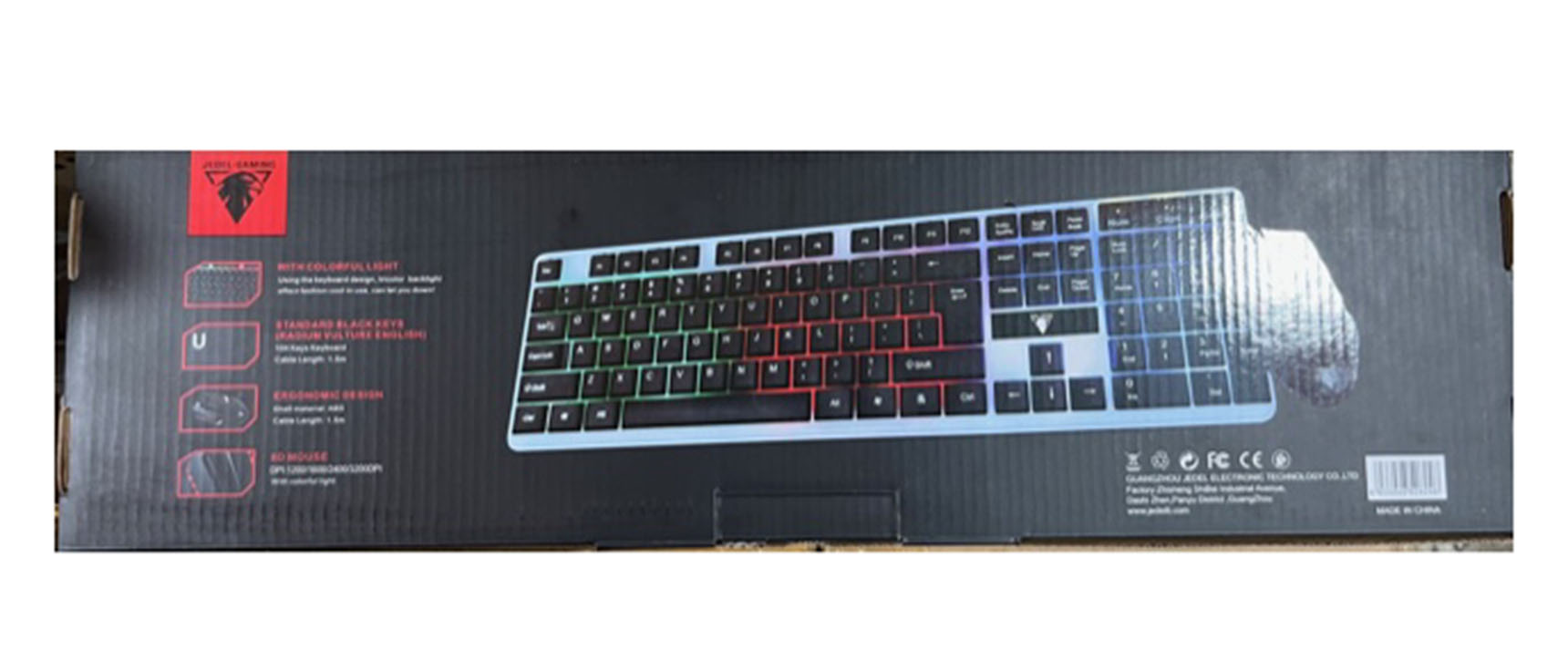 GK-100 Gaming Keyboard & Mouse combo pack with RGB. 