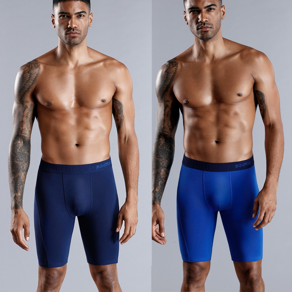 Long Men Boxer Underwear Men Underware Boxer Shorts Mens Cotton Long Leg Boxers Underpants for Brand Quality Pouch Panties. 