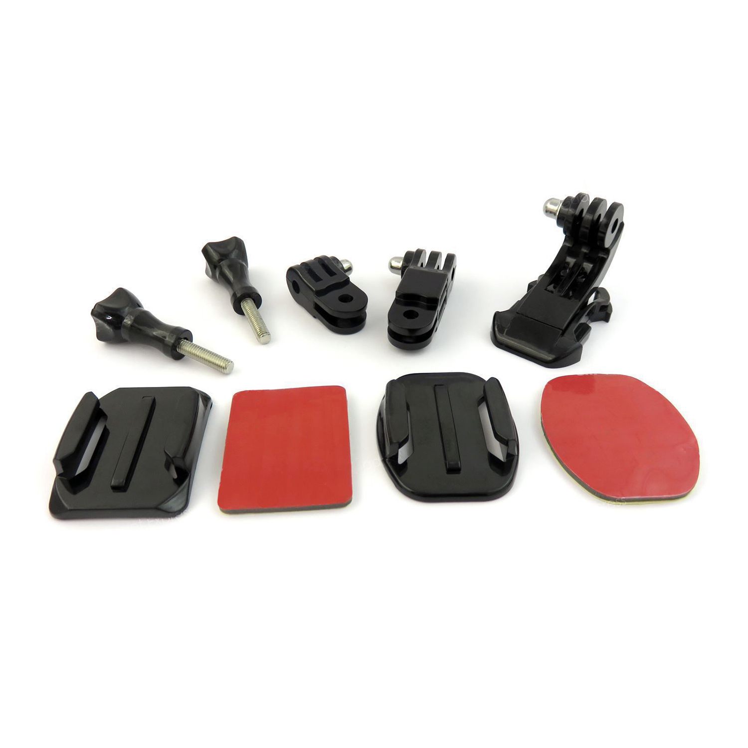 9 in 1 Helmet Front Side Quick Clip Mount Kit for GoPro Hero 6 5 4 3 2 Session - Black. 