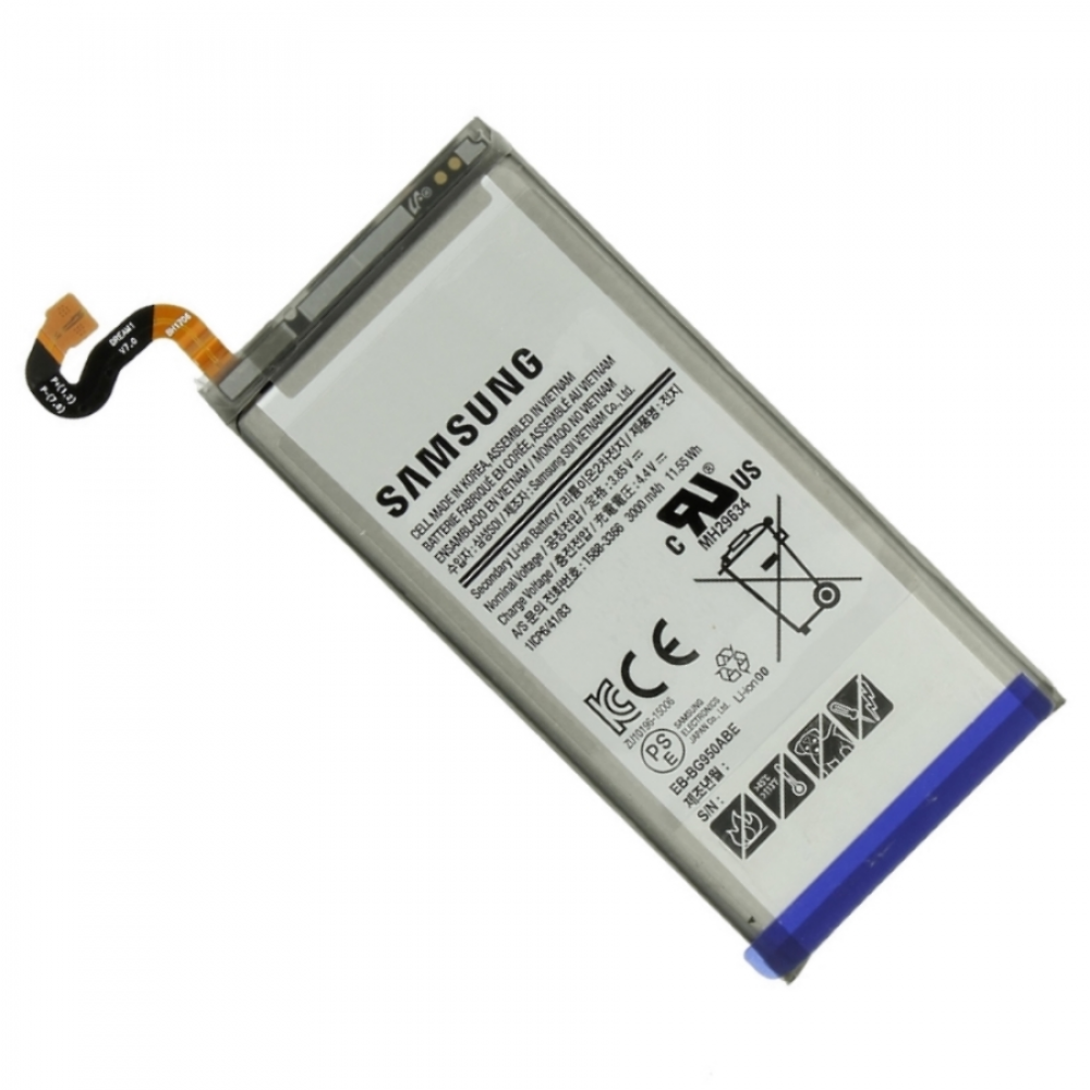 Samsung Galaxy S8 Battery Lithium Polymer Replacement Battery With 3000 Capacity For SM-G950FD, SM-G950W, SM-G950S, SM-G950K, SM-G950L, SM-G9500, SM-G950A, SM-G950P, SM-G950T, SM-G950U, SM-G950V, SM-G950F, SM-G950U1, SM-G950N, SC-02J, SCV36, SM-G950, G950. 