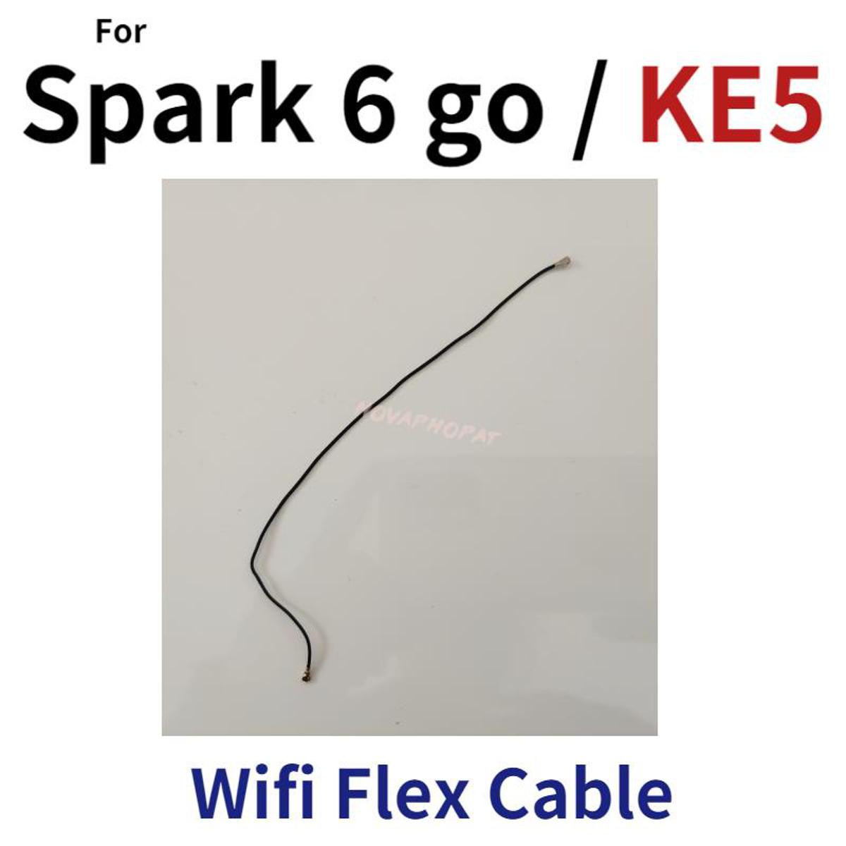 Novaphopat For Tecno Spark 6 go KE5 USB Dock Charging Port Charger Board Headphone Audio Jack Wifi Antenna Flex Cable