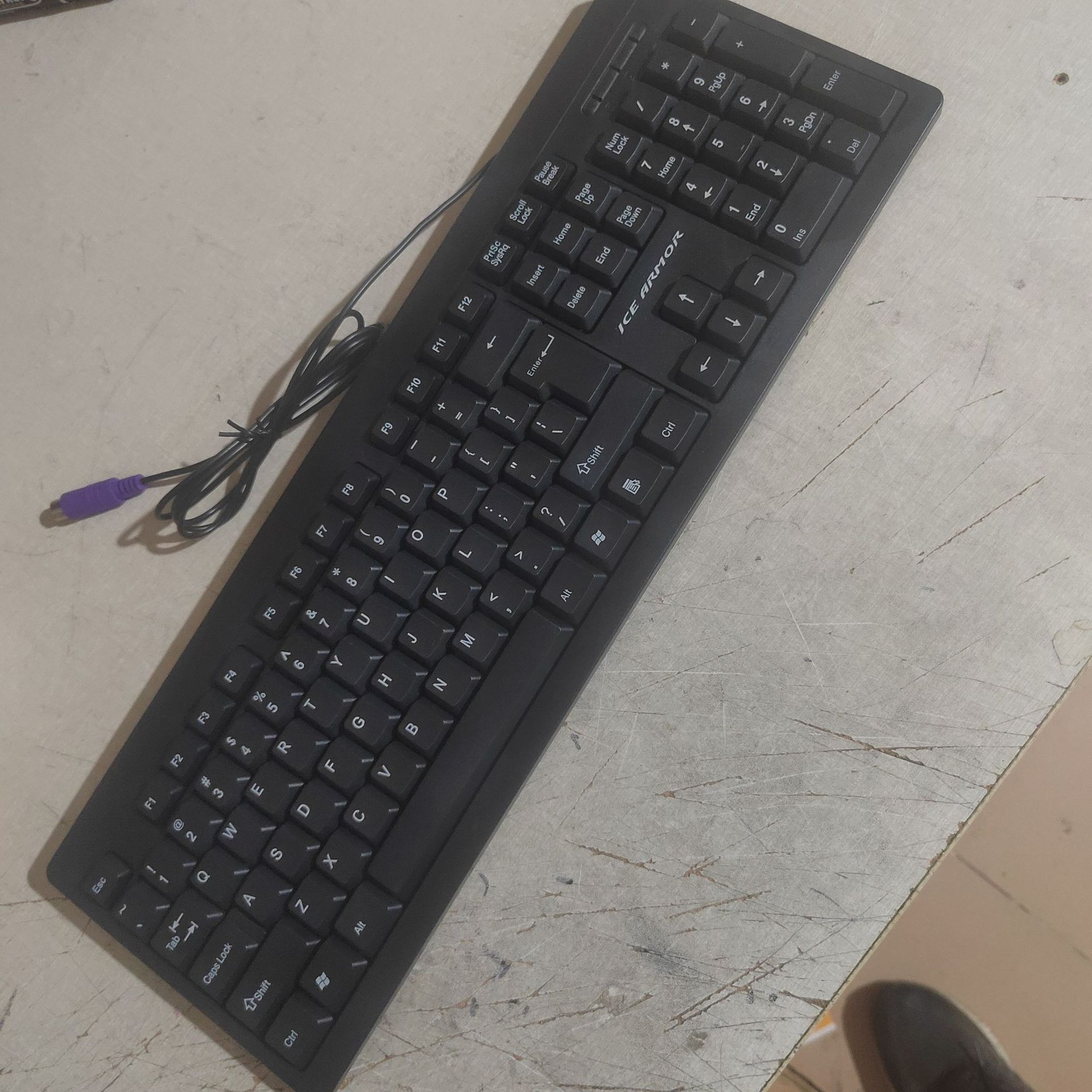 Ice Armor Round Mouth PS2 Wired Single Keyboard. 