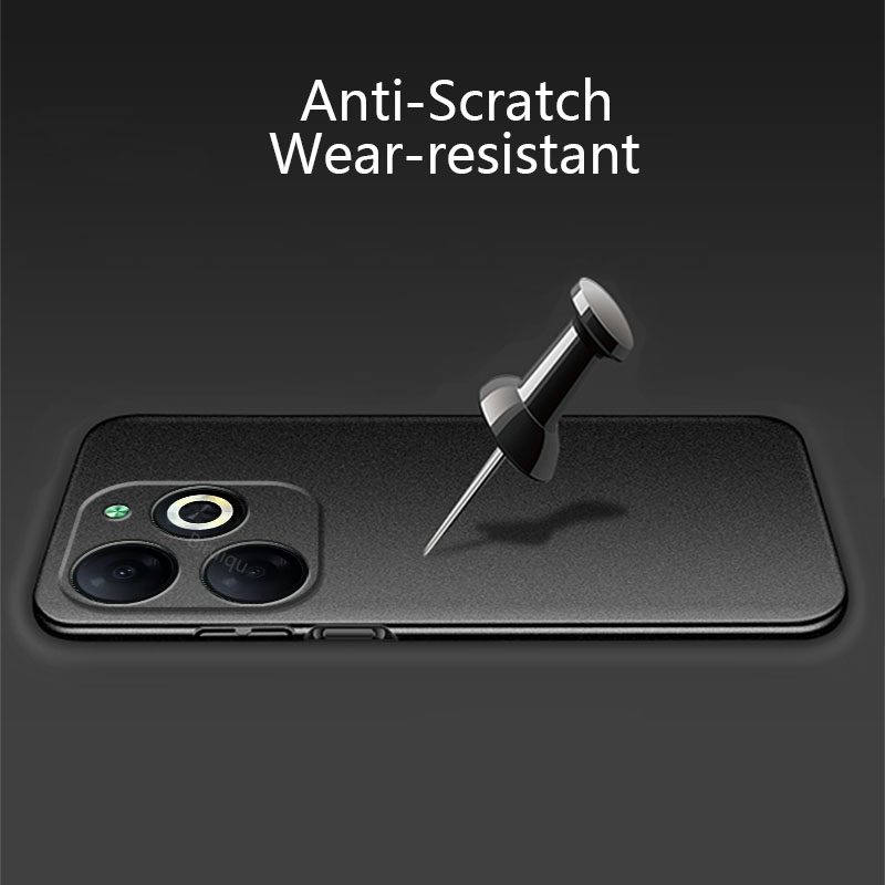 Biruiqu For Infinix Smart 8 Shockproof Anti Slip Soft TPU Sandstone Matte Back Case Cover. 