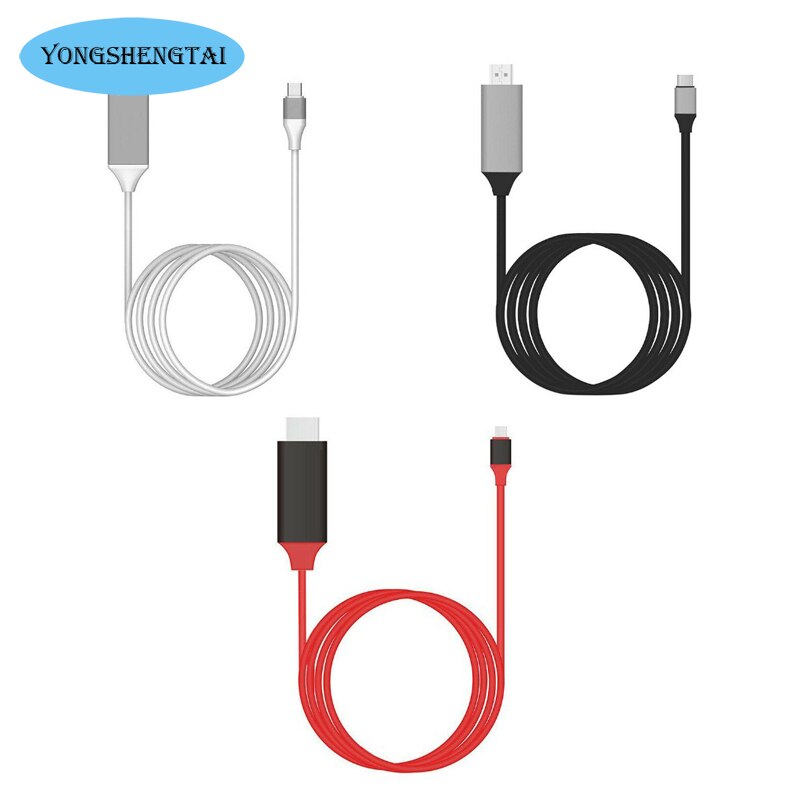 USB C Type To HDMI-compatible 2.0 able 4K HD able 2M Audio and Ethernet for MacBook Samsung S10 Huawei Mate P20 Pro. 