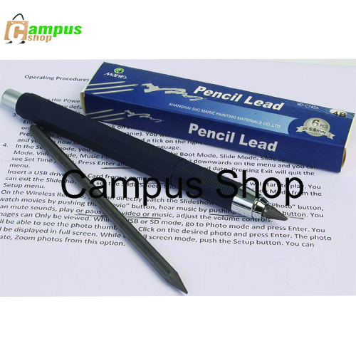 Maries Mechanical Pencil With Clutch Mechanism For 2B, 4B, 6B, 8B Leads + 6 Lead Refills (4B/5.6Mm). 