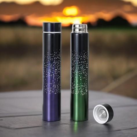 Tea/Coffee Thermos Flask, 1 pcs Slim Steel 380ML Bottle for Home, Office (multicolor). 