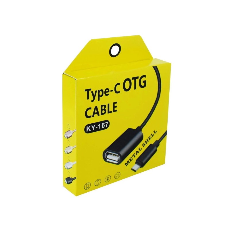 KM Type-C Otg Cable Ky-167 type c otg cable - Black. 
