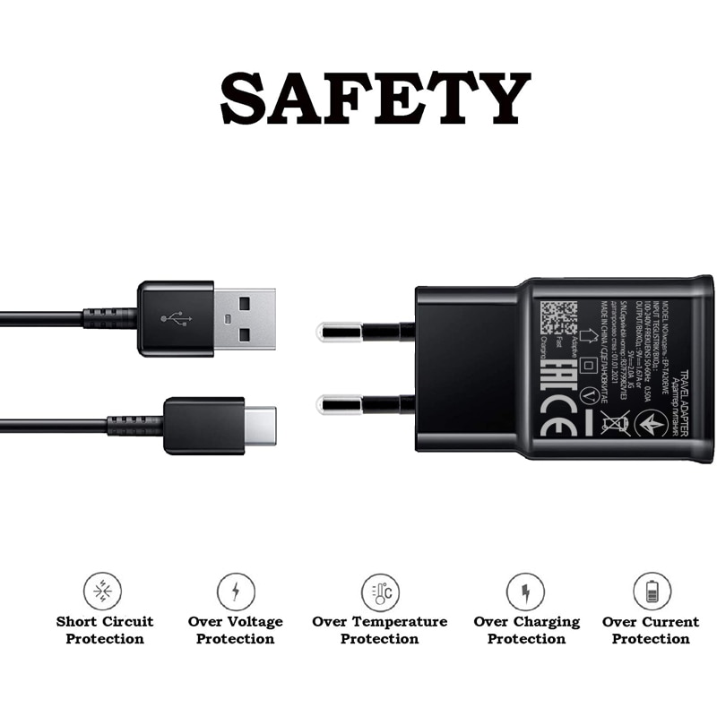 USB C Wall Charger 15W Fast Charger for Samsung Galaxy A10E A20E A20S A30S A40 A50 A60 A70 A51 A71 A11 A21S A31 M30 M31 Charging. 