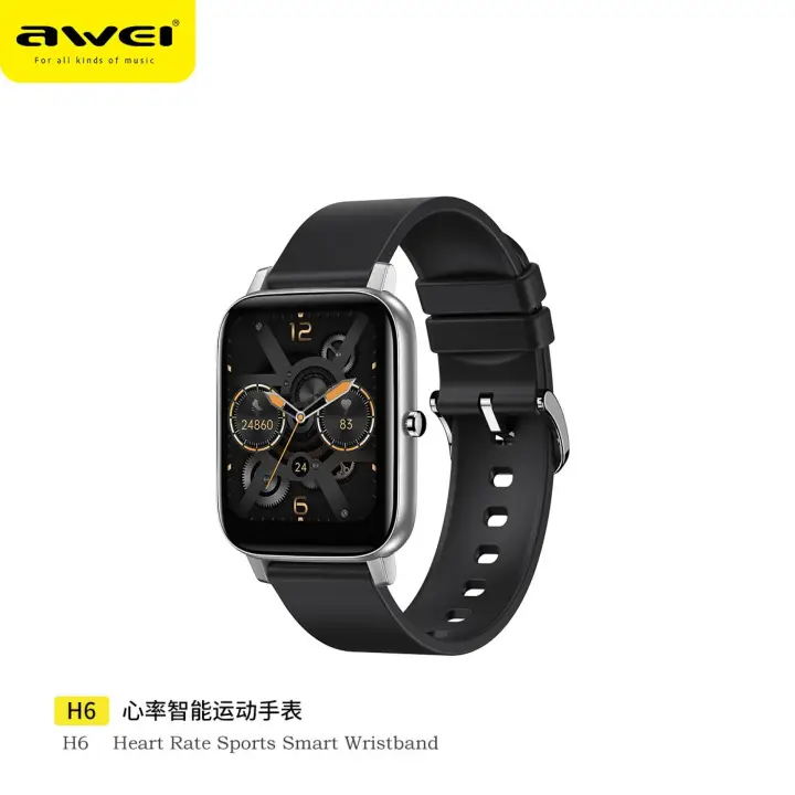 Awei H6 Smart Watch Appearance IP67 Waterproof, Bluetooth Connect