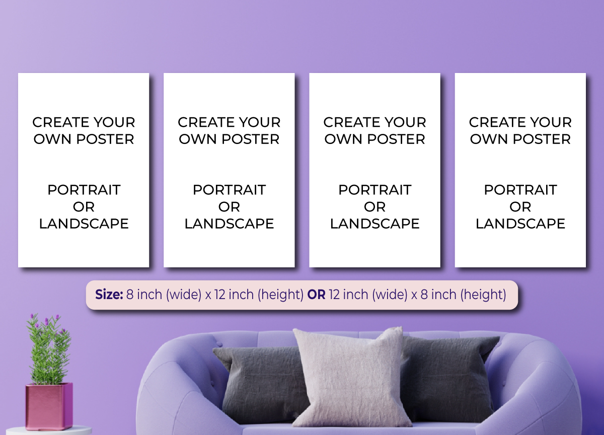 Customized Poster Sticker With Your Own Picture. 