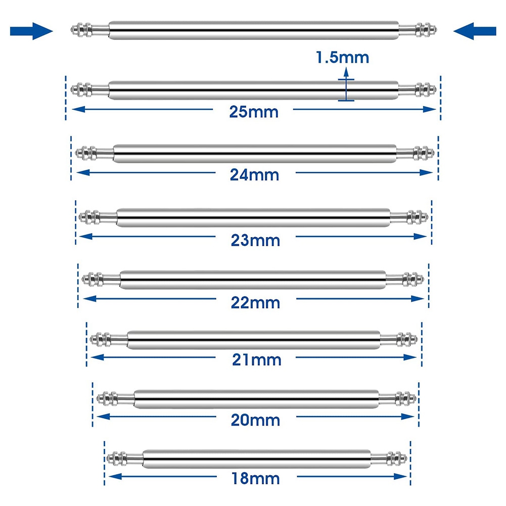Watch Strap Removal Tool Kit with Spring Bar Tool Watch Cleaning Cloth Link Removal Pin Remover Kit for Strap Adjustment. 