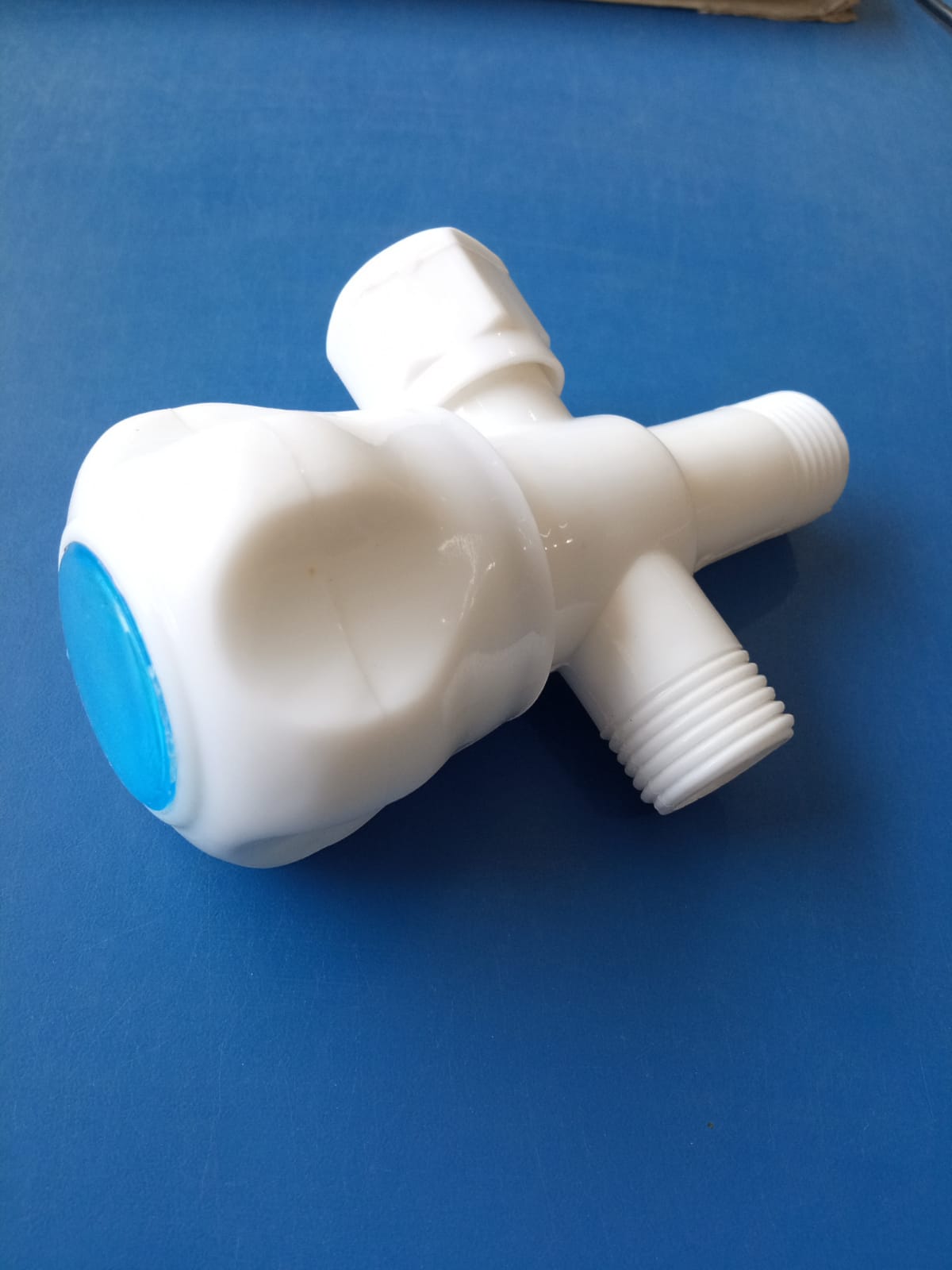 Twin Angle Valve 2 in 1 PVC Plastic for basin commode and bathroom. 