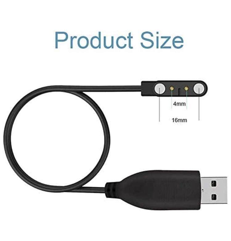 USB Charging Cable for W26 & W26 plus Smart Watch Charger Adapter 1M Fast Charging Magnetic Dock