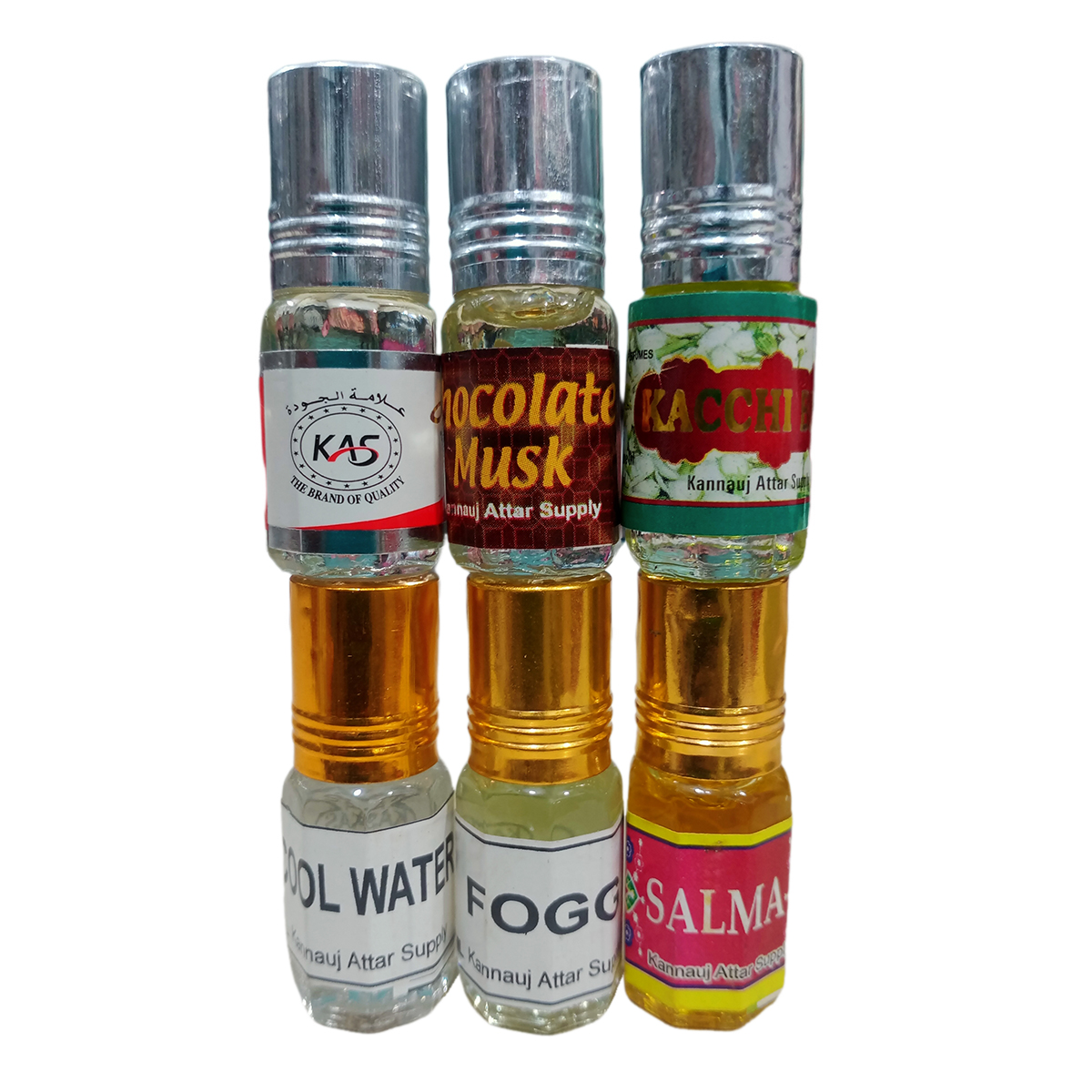 6 pcs 6 different Mini combo attar perfume for 6 months for Mens NonAlcoholic 3ml. 