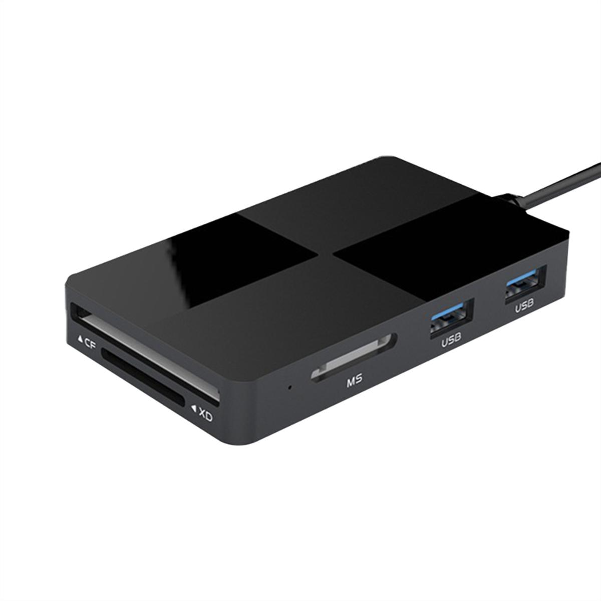 8-In-1 USB C Hub USB 3.0 Multi Card Reader CF/SD/TF/XD/MS Memory Card Adapter, for Micro-SD Micro-SDXC SDHC PC Laptop