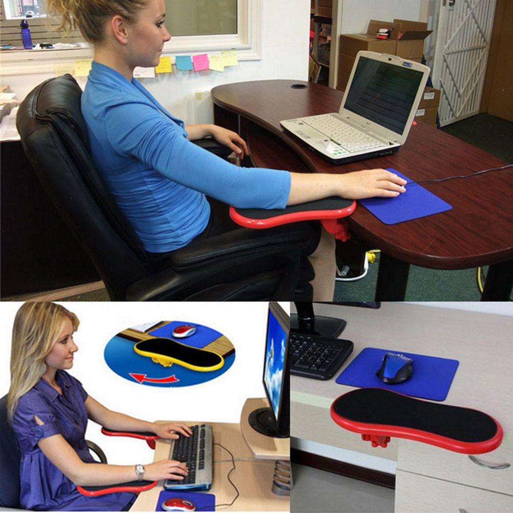 BBOOM Hand Shoulder Protect armrest Pad Desk Attachable Computer Table Arm Support Mouse Pads Arm Wrist Rests Chair Extender. 