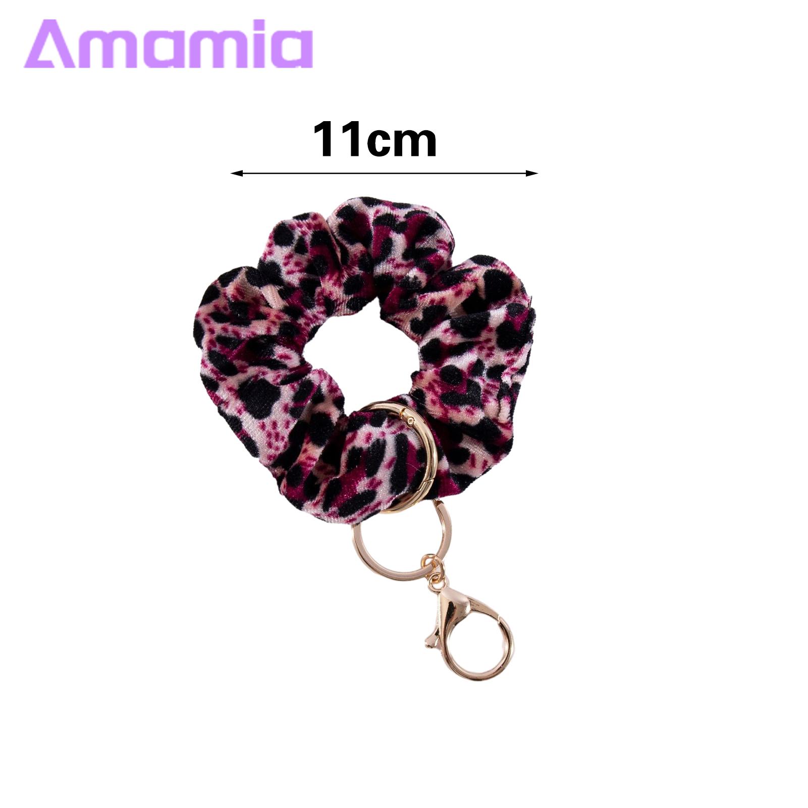 Amamia Scrunchie Wristlet Key Holder Portable Hair Tie Wrist Bracelet Keychain. 