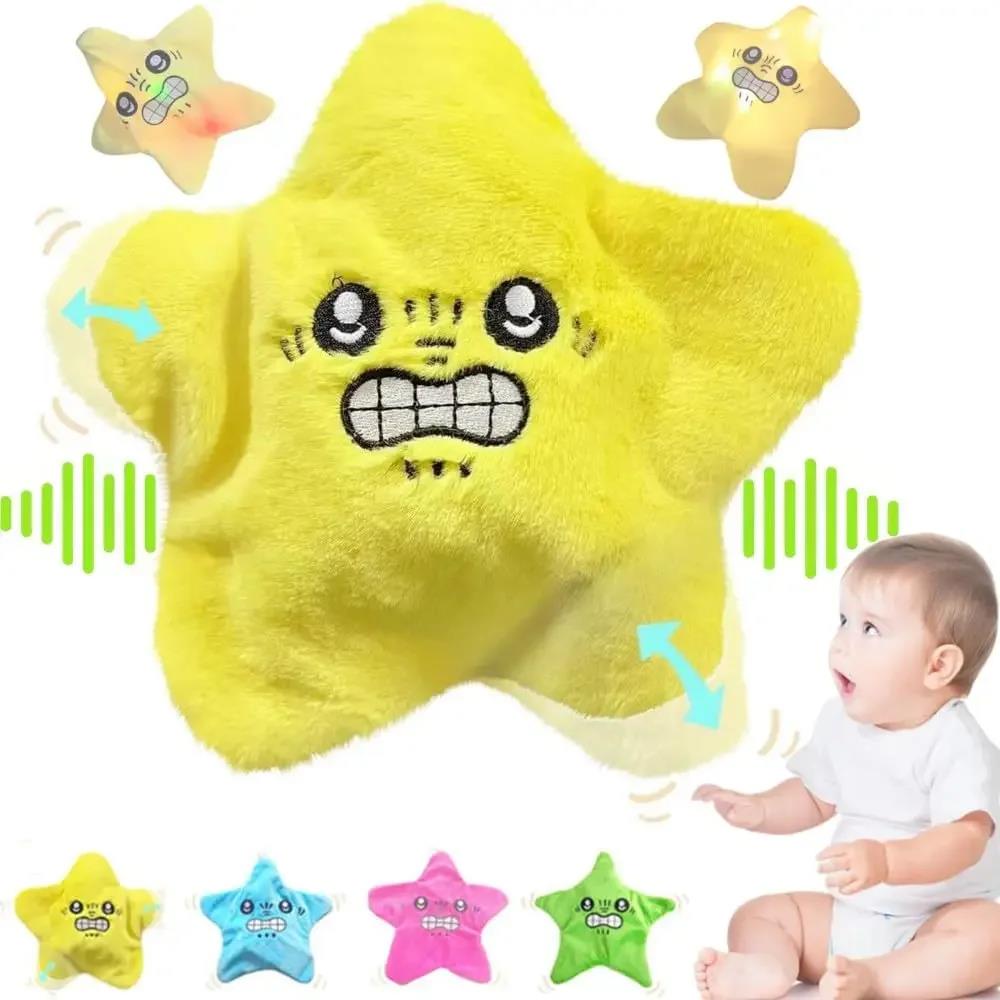 22cm Angry Starfish Plush Moving, 6 Colors Moving Star Plush,Dancing Star Plush, Glowing and Talking Moving Star Plush Toy. 