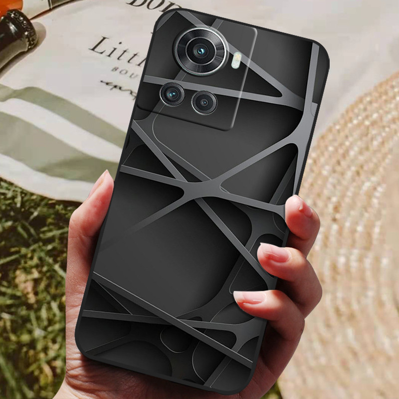 For OnePlus 10R 5G Case Black Silicone Soft Phone Cover For OnePlus 10R Case OnePlus10R 1+ 10 R Back Cases Lion Wolf Coque Funda. 
