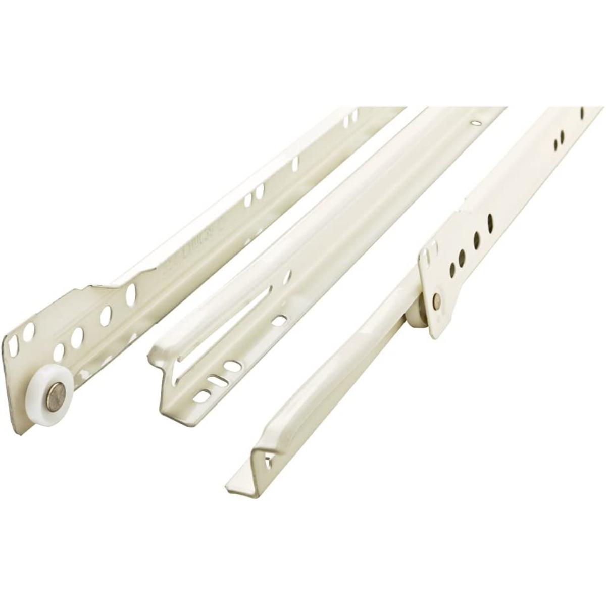 10 Inch two part white Bottom Mount Drawer Slide- 1set. 