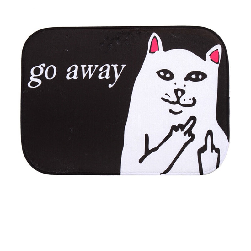 1PC Durable Funny Sarcasm Go Away Floor Mat Doormat Carpet Non Slip Indoor Outdoor Non Slip Carpet. 