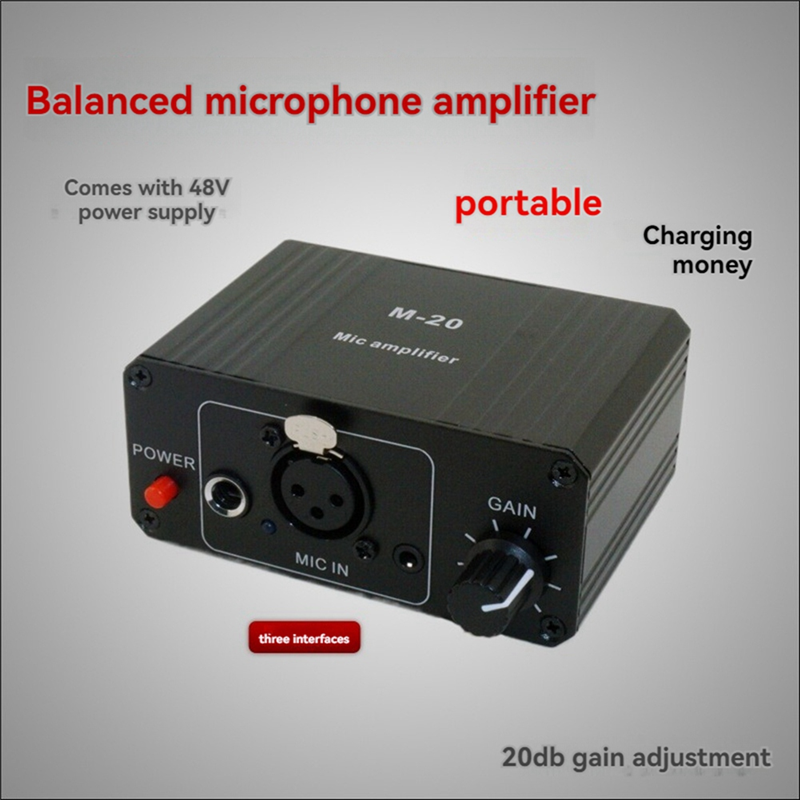 Dynamic Microphone Condenser Mic Amplifier M-20 Audio D. 
