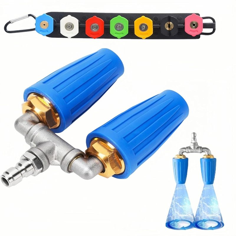 Dual Turbo Nozzle Pressure Washer, 360°Rotating Turbo Nozzle