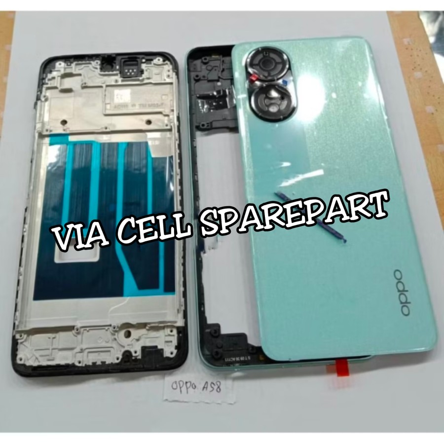 Back Casing Kesing Housing Fullset Oppo A58 4G Frame LCD + Bezel + Backdoor. 