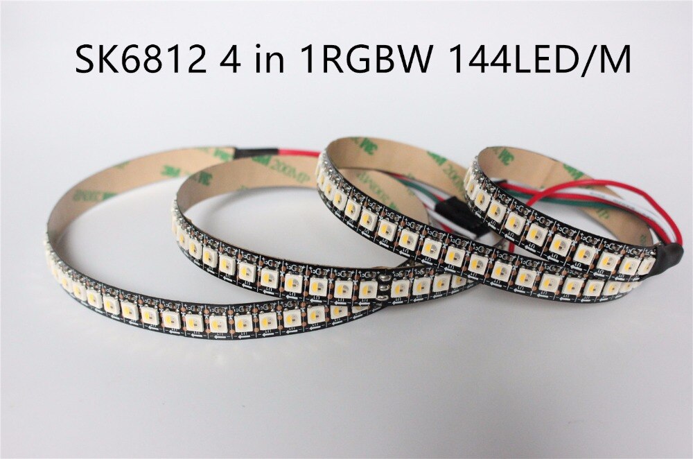 SK6812 RGBW (similar ws2812b) 4 in 1 1m/4m/5m 30/60/144 leds/pixels/m individual addres led strip wwa ww nw IP30/65/67 DC5V-SK6812 RGBNW-1m 30 IP20-White PCB-. 