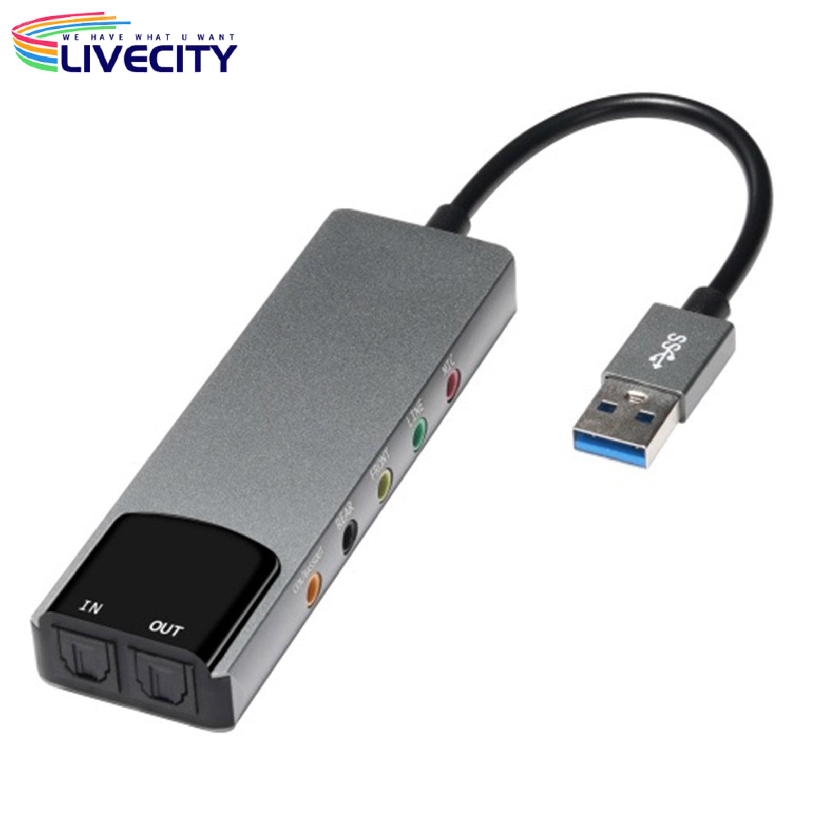 External Sound Card Usb 2.0 Usb External Sound Card for Pc Laptop Amplifier Recording Optical Spdif Input Windows 8/7/xp Compatible Multifunctional Audio Adapter Usb Audio Controller. 