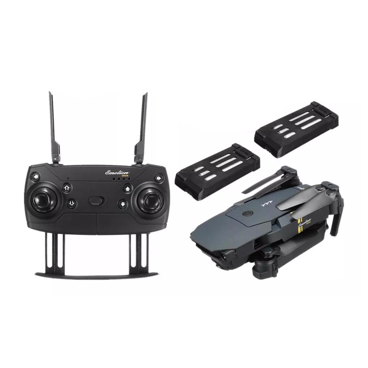 DJ1 Dual Battery Folding Camera Drone 4 Channel Ascend, Descend, Forward, Backward 360-Degree Rolling Distance 100 feet. 
