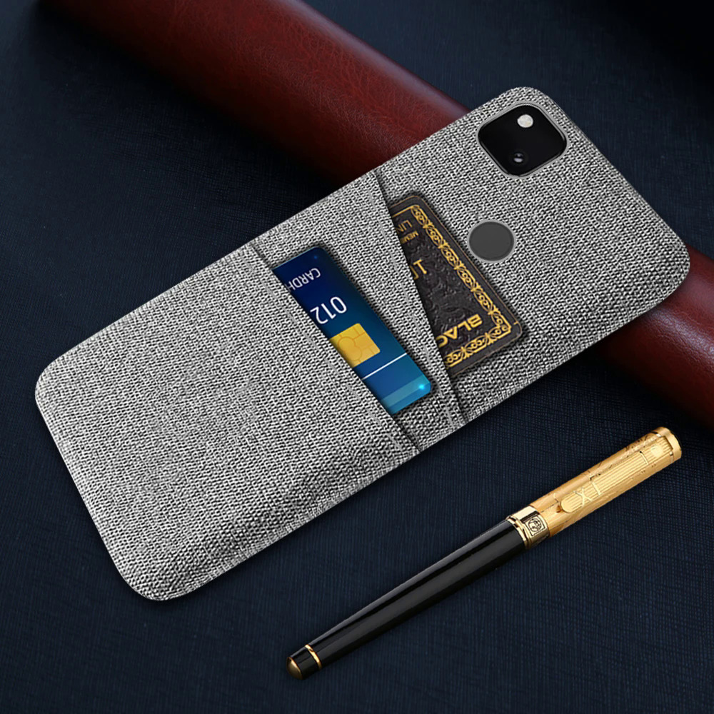 【Healer DingD】For Google Pixel 4A 4G 5A 5G 4XL 5 5XL 6 7 Funda Case For Google Pixel 4 A XL Dual Card Fabric Cloth Luxury Business Cover. 