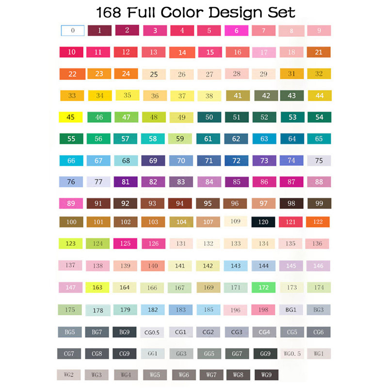 TOUCHNEW Marker 12/30/60/80/168 Colors Soft Brush Markers Pen Sketch Drawing Markers Set For Adults Comic Animation Art Supplies Amour zii. 