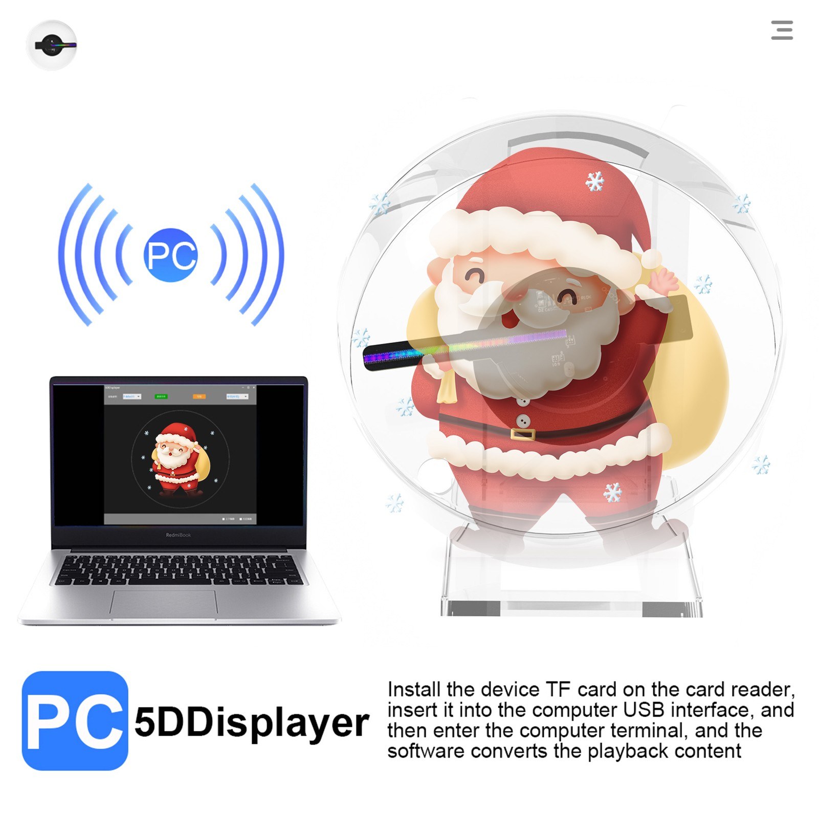 3D Naked Eye 3D Hologram Projector Advertising Display Fan Advertisment Video Player 16GB Memory Card. 