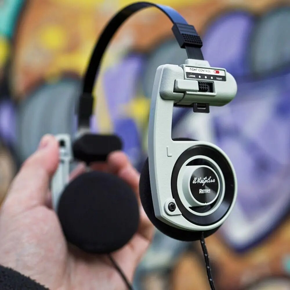 Retro Wireless Headphones Bluetooth 5.2 Classic Open Hifi On-ear Headset With Noise Reduction Mic For KOSS Porta Pro. 