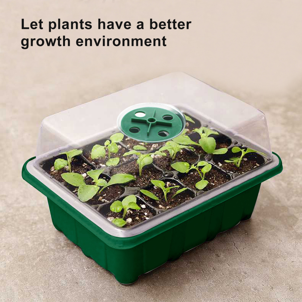 Seedling Growth Tray 12 Holes Nursery Reusable Seedling Starter Gloves Shovel Labels Garden Tool Set Simple Fidelity design. 