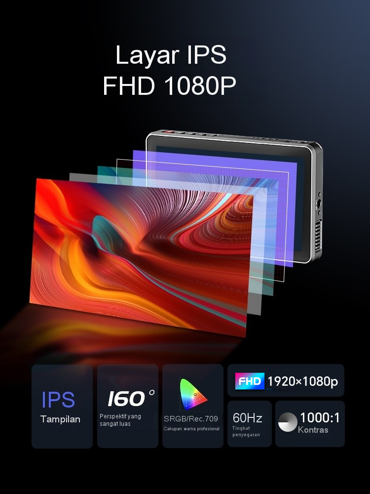 DC-X2/X3 Touch Screen Monitor 6-inch DSLR Micro Single Camera SDI HD 4K HDMI Display Screen for Canon Nikon Sony DSLR. 