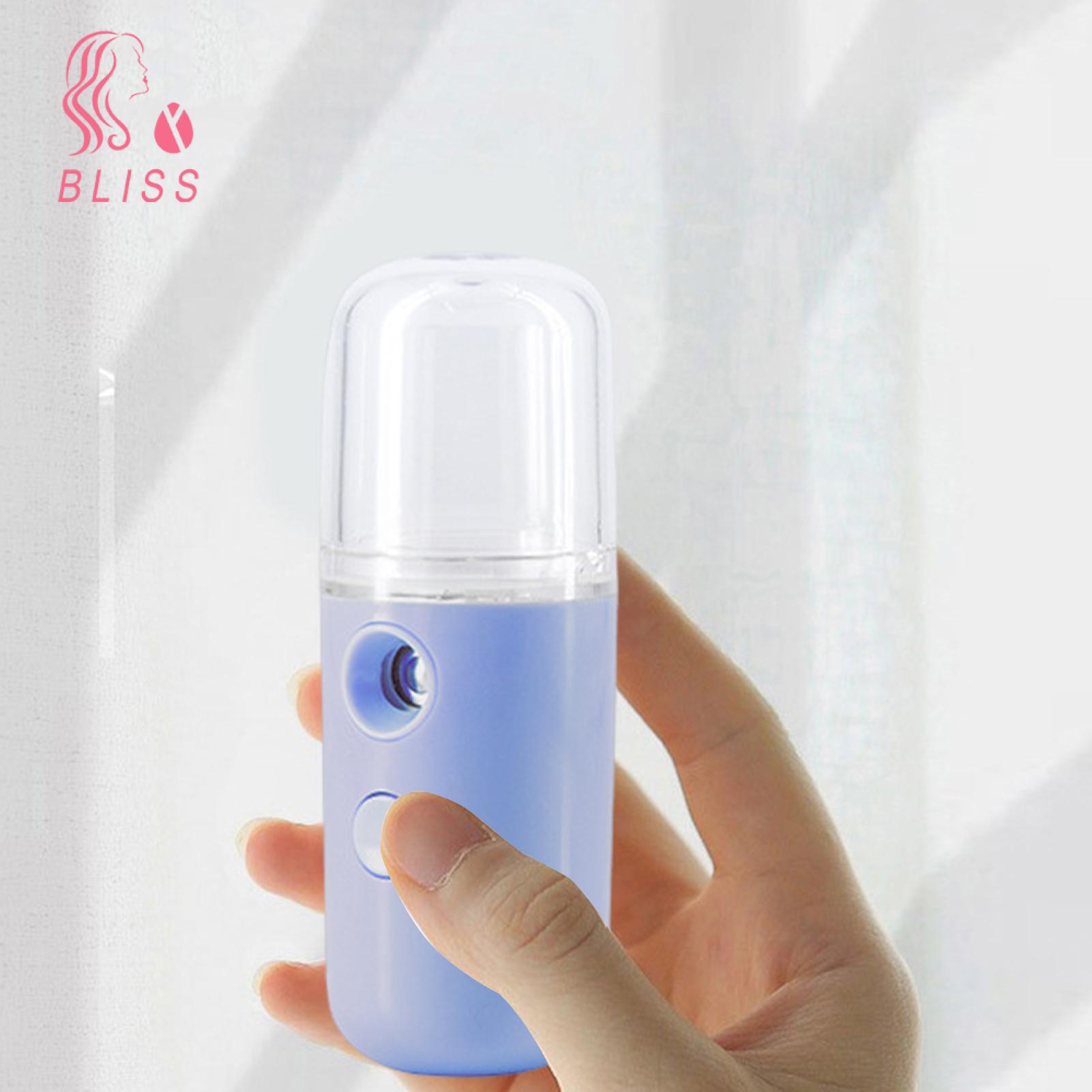 Bliss Travel-size Clothes Freshener Portable Usb Rechargeable Mini Travel Steamer for Skin Hydration Lightweight Handheld Steamer with Micro-particle Mist Easy Refill Ideal. 