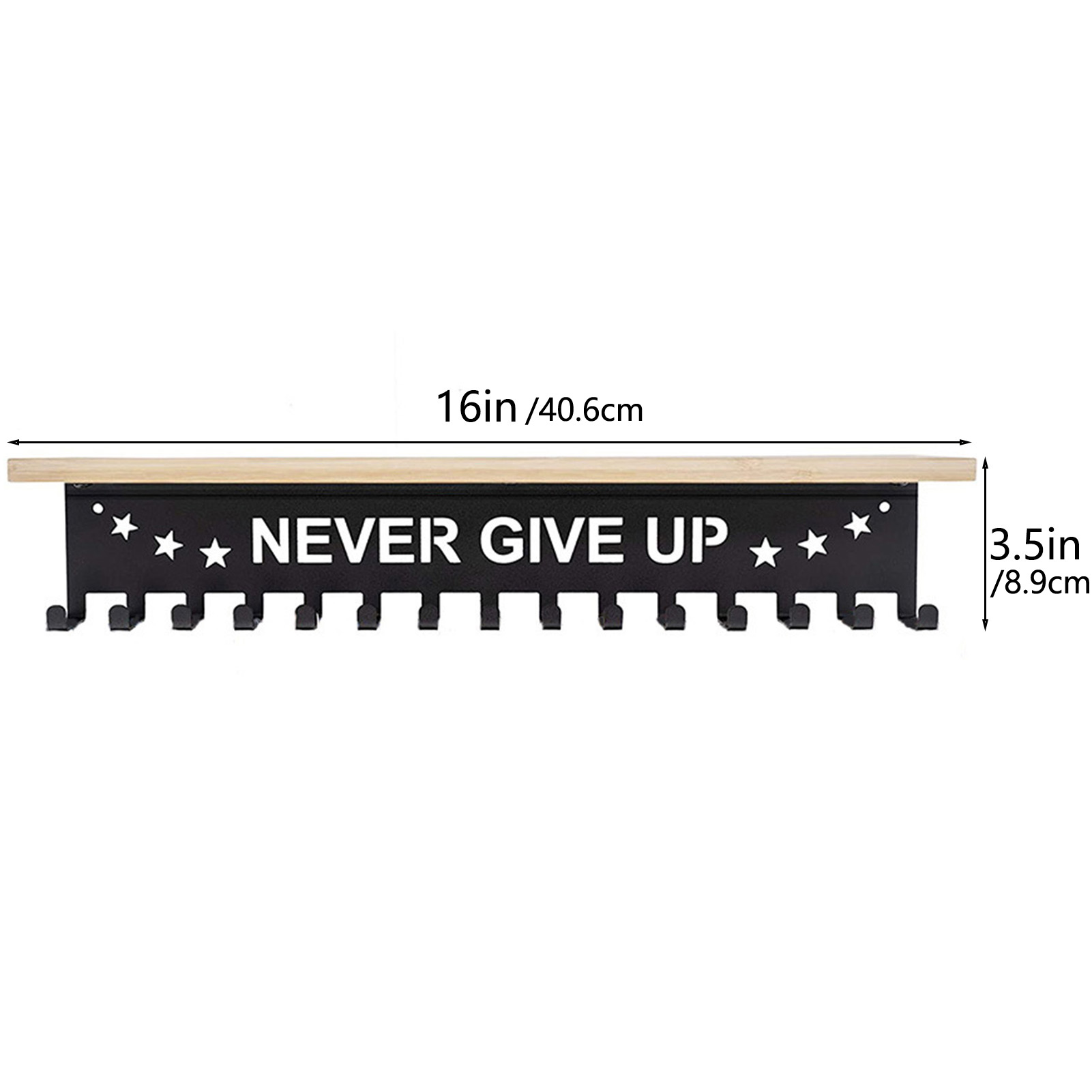 Medal Display Shelf Wall Mounted Sturdy Trophy Shelf Medal Display Hook. 